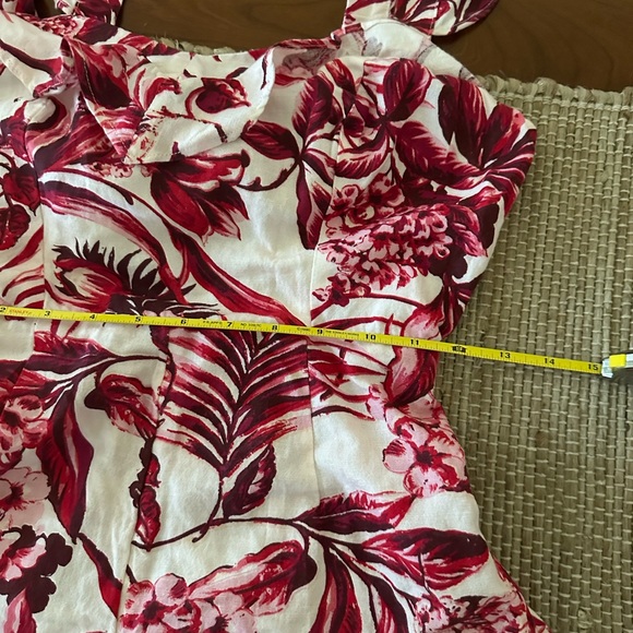 EUC Japna Romper White/Red Floral Size Small - Picture 4 of 8